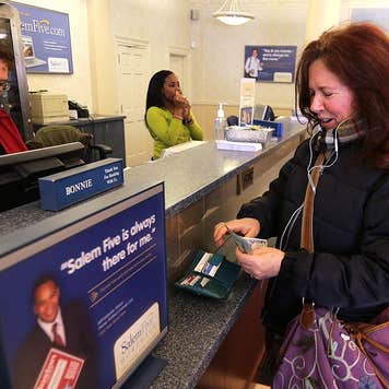 Woman banking